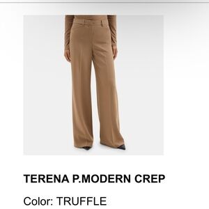 Theory Brown Wide Leg Pants in Modern Crepe